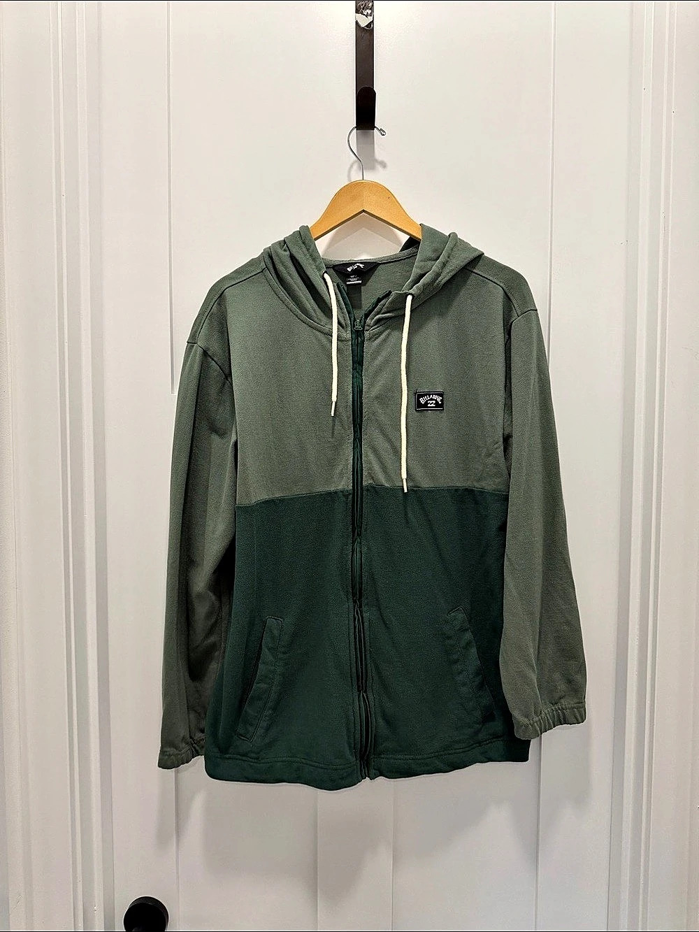 Billabong Men's Green Color Block Hooded Jacket
